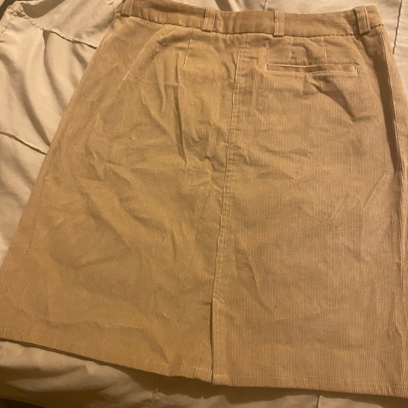 Tan Corduroy Skirt - Picture 2 of 3